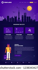 Shanghai City Webpage Design Template