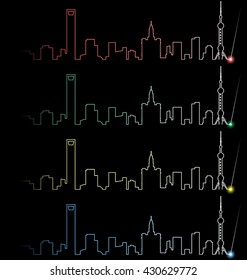 Shanghai Multiple Color Light Beam Profile