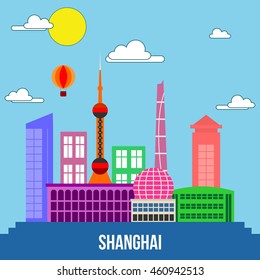 Shanghai Skyline Vector Illustration. Great City Skyline