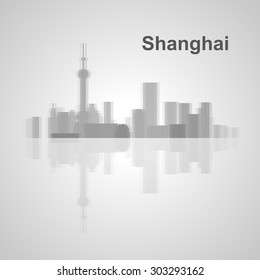 Shanghai skyline  for your design, concept Illustration.