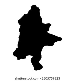 Mapa del distrito de Shangla, división administrativa de Pakistán. Ilustración vectorial.
