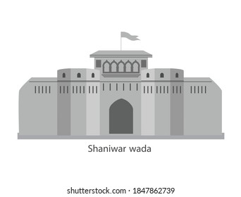 Shaniwar wada, ciudad de Pune, India. Imagen del vector