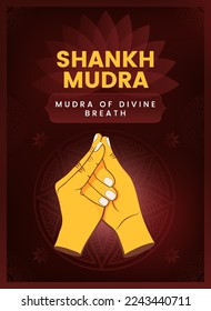 Shankh Mudra Hand Gesture - Vector illustration