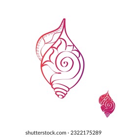 Shanku Conch Shell Vector Design Clip art