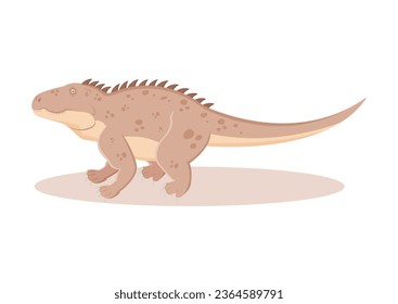 Shansisuchus Dinosaur Cartoon Character Vector Illustration