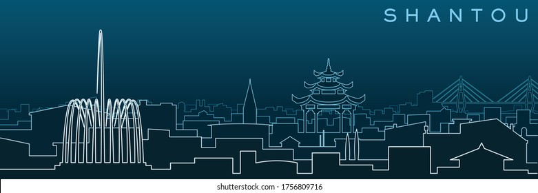 Skyline und Sehenswürdigkeiten von Shantou