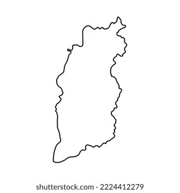 Shanxi province map, administrative divisions of China. Vector illustration.