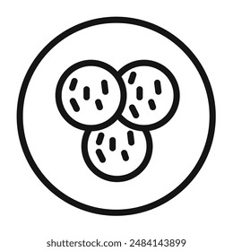 shaobing icon black and white vector sign