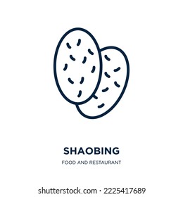 shaobing icon from food and restaurant collection. Thin linear shaobing, food, chinese outline icon isolated on white background. Line vector shaobing sign, symbol for web and mobile