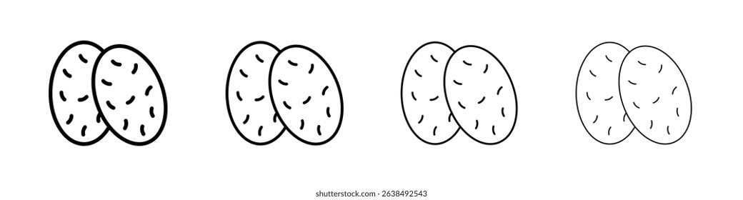 shaobing icon Outline sign symbol set