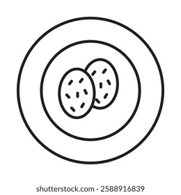 shaobing icon Outline vector symbol sign