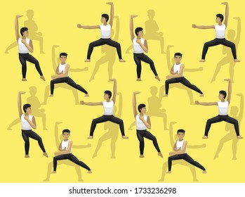 Shaolin Kung Fu Man Cartoon Character Vector de fondo transparente Set 1-01