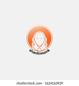 Shaolin Monk Logo Design on light grey background