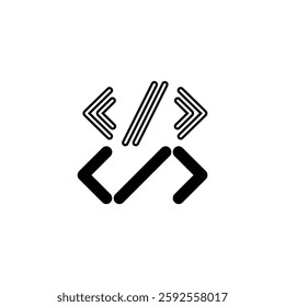 Shap container retangle logo lettermark