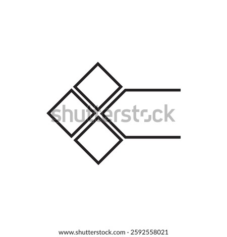 Shap container retangle logo lettermark