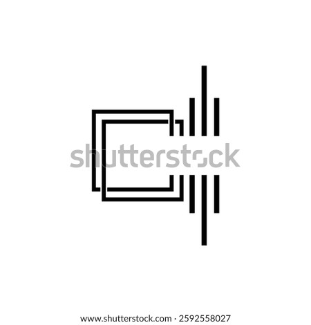 Shap container retangle logo lettermark