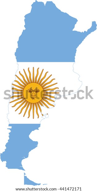 Shape 3d Argentinian Flag Map Isolated Stock Vector (Royalty Free ...