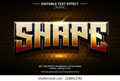 Shape 3D editable text effect template