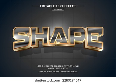 Modèle d'effet de texte modifiable de forme 3D
