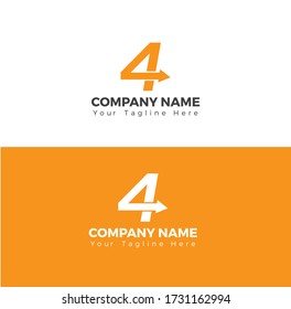 Shape 4 (Four) template logo for many purpose