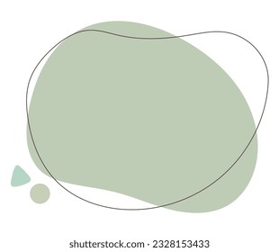 Shape abstract green color with line vector illustration isolated on white background