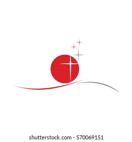 shape abtract sunrise cross