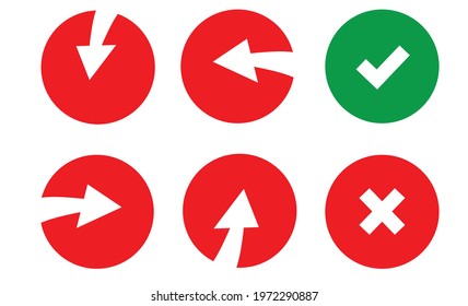 Shape arrow button vector illustration