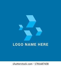 Shape Arrow Two Color Logo Design