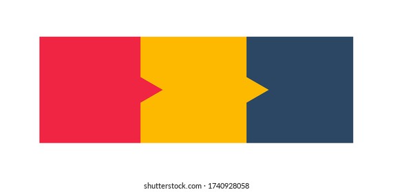 Shape banner, abstract element for your design. Vector background in flat style.