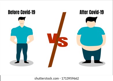 La forma antes y después del Covid-19, ,Se puede resolver completamente, Vector, ilustrador