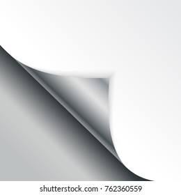 Shape of bent angle is free for filling silver color. Vector Illustration. EPS10