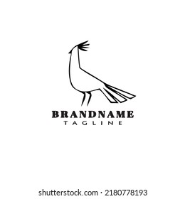 shape bird logo cartoon icon design template black modern isolated vector illustration