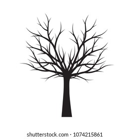 Shape Black Tree Vector Illustration Stock Vector (Royalty Free ...