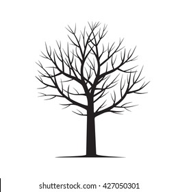 Shape Black Tree Vector Illustration Stock Vector (Royalty Free ...