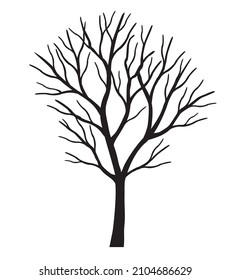 Shape Black Tree Vector Outline Illustration Stock Vector (Royalty Free ...