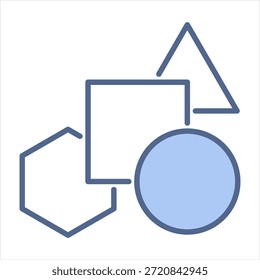 Colección de estilo de icono azul
