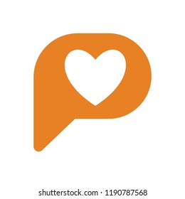 shape buble love icon