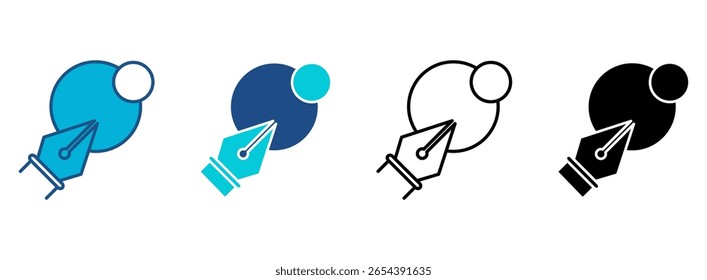 Shape Builder Icon Set With Multiple Styles. Vector Illustration