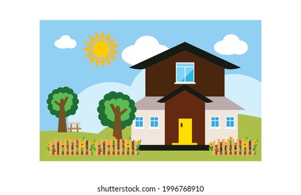 The shape of the building is cute and beautiful, cute and beautiful home.