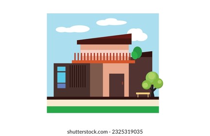 The shape of the building is cute and beautiful, cute and beautiful home.