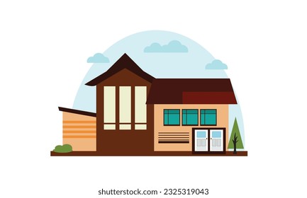 The shape of the building is cute and beautiful, cute and beautiful home.