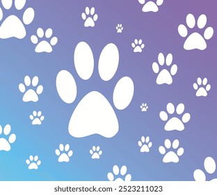 shape cat print on background gradient color