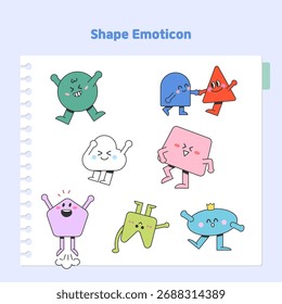 Emoji de personaje de forma (sentimiento, sentimiento)