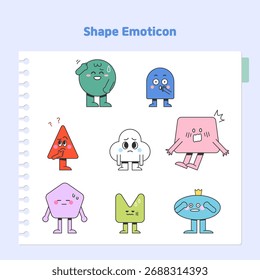 Emoji de personaje de forma (sentimiento, sentimiento)