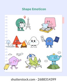 Emoji de personaje de forma (hacer un viaje)