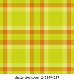 Shape check pattern texture, gentleman tartan background textile. Seasonal vector seamless plaid fabric in lime and yellow color.