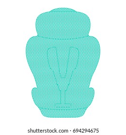 Shape Of Child Car Seat Isolated On A White Background. Vector Illustration. Products For Children