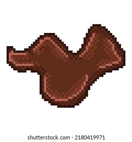 Shape chocolate pixel art. Vector illustration.
