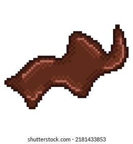 Shape chocolate pixel art. Vector illustration.