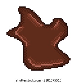 Shape chocolate pixel art. Vector illustration.